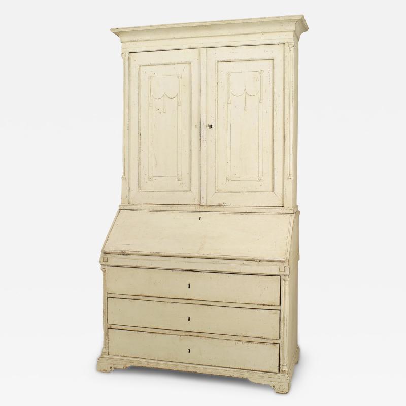 Continental Gustavian Painted Secretary