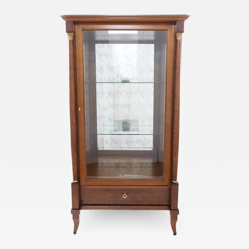 Continental Mahogany Glass Display Cabinet