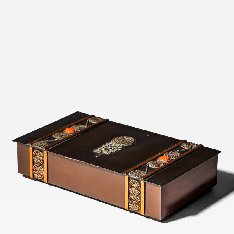 Copper Jewelry Box by Lignifer Hungary 1970s