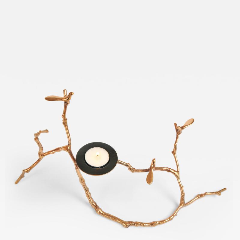 Copper Magnolia Candle Holder