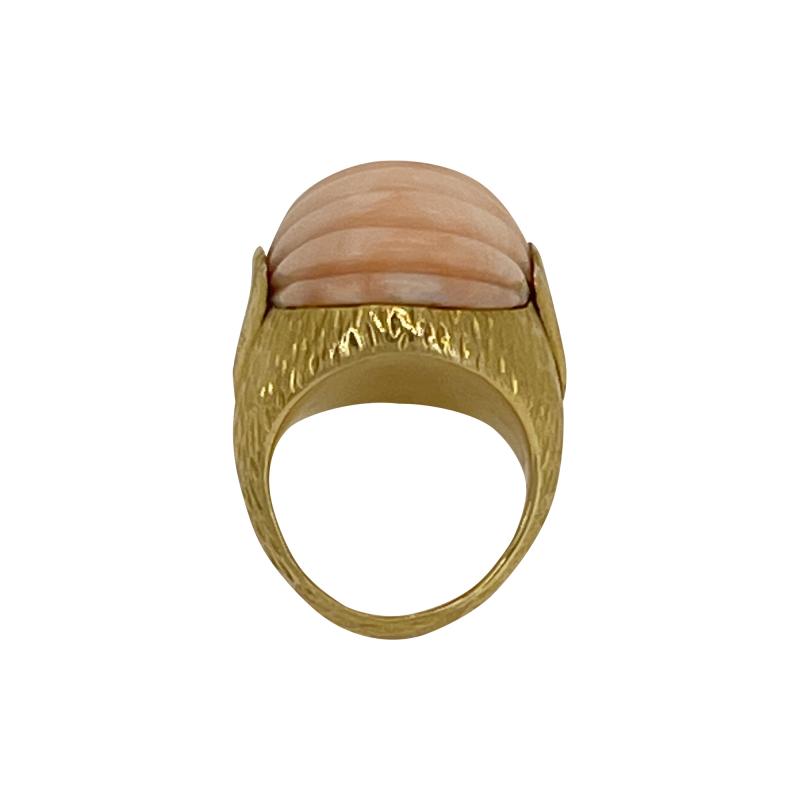 Coral Gold Ring