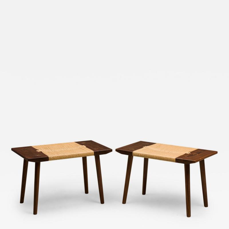 Corda Bench Footstool Natural Papercord 