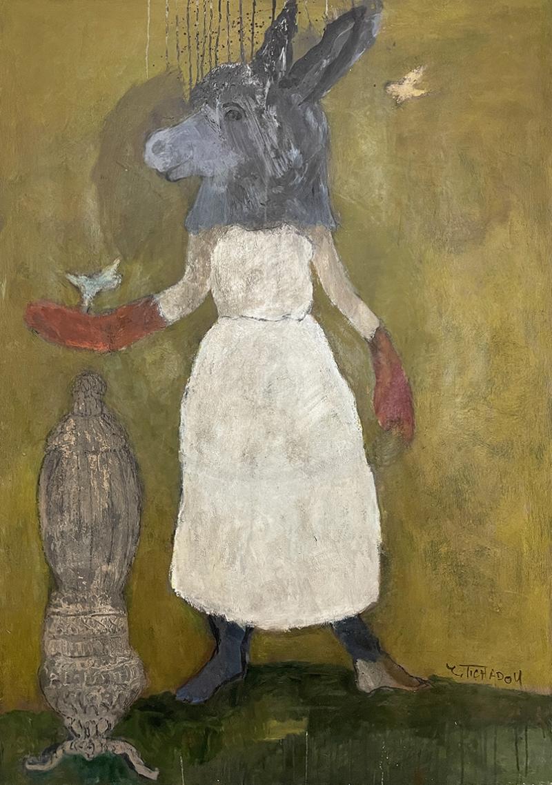 Corinne Tichadou PEAU DANE Donkeyskin Oil painting by Corinne Tichadou