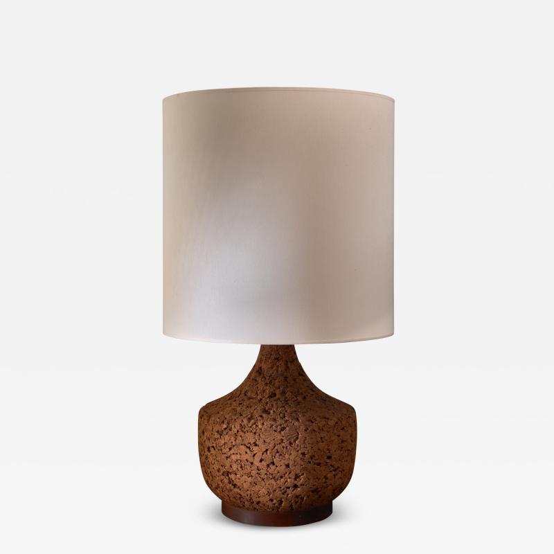 Cork based table lamp USA 1960s