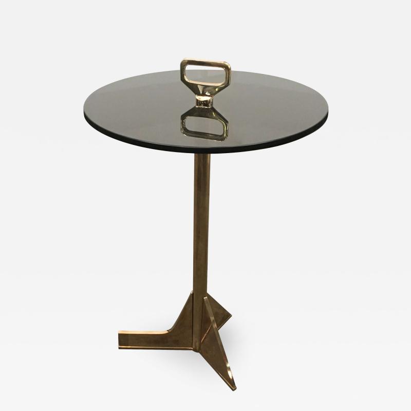 Costantini Design Bellance Occasional Cigarette Table in Cast Bronze and Glass