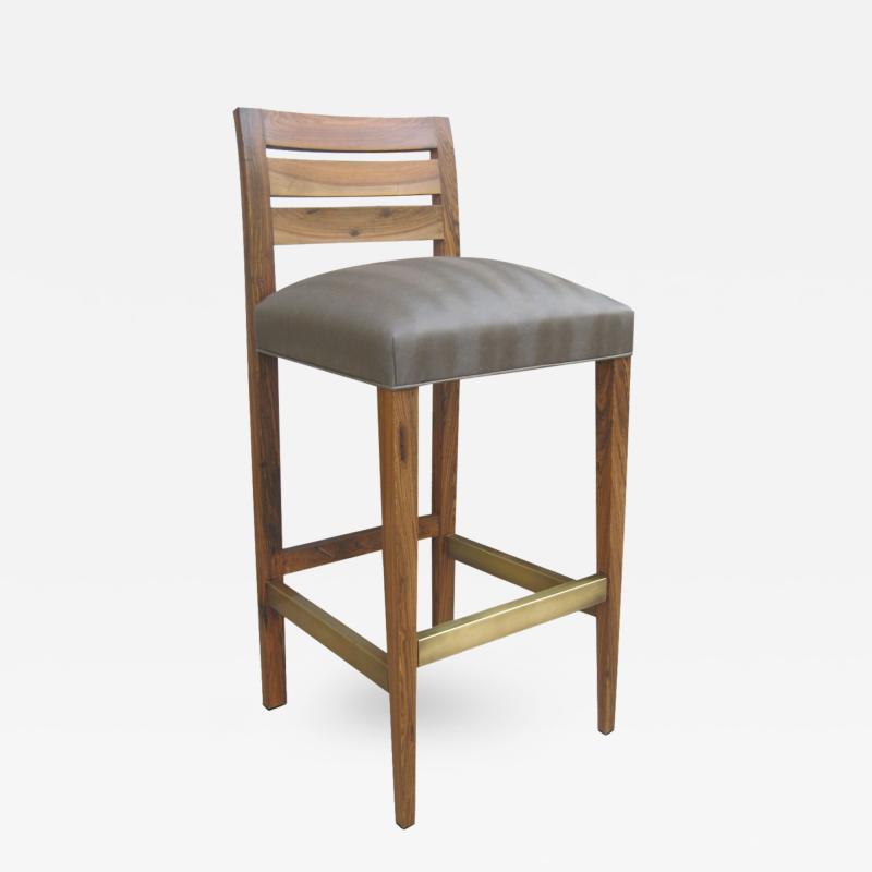 Costantini Design Renzo Contemporary Solid Argentine Rosewood and Stool