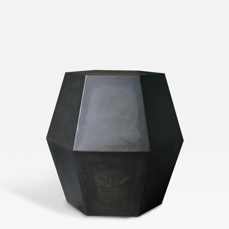 Costantini Design Tamino Hex Modern Side Table in Steel or Parchment