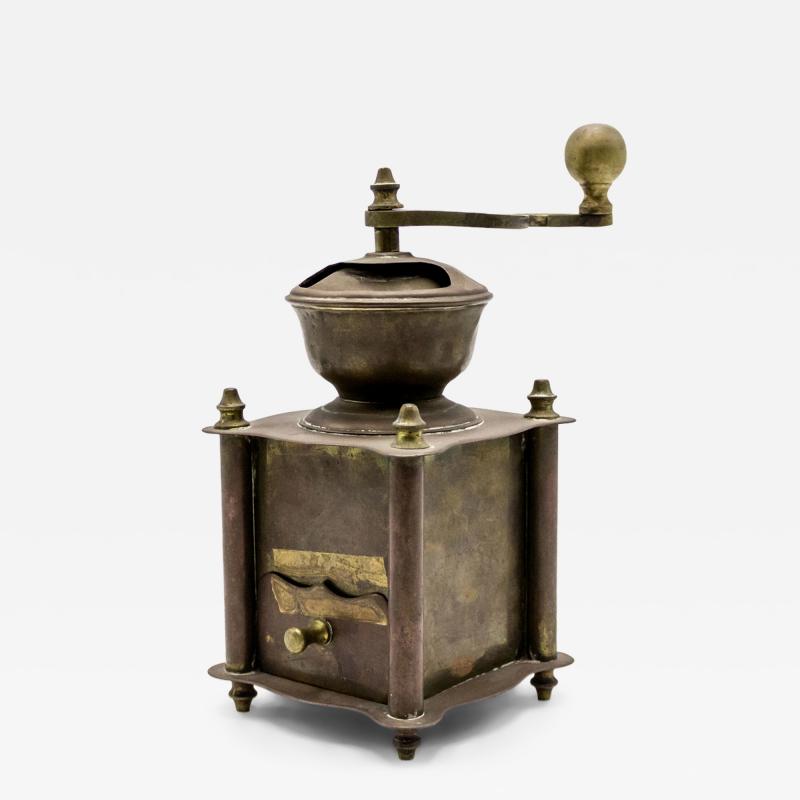 Country Small Brass Coffee Grinder
