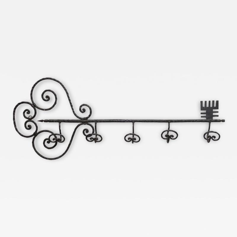Country Wrought Iron Key Hatrack