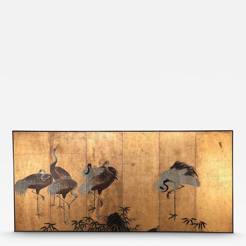 Crane Screen Japan circa 19th century
