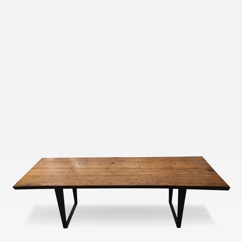 Creation Therrier Ash Wood Slab Dining Table