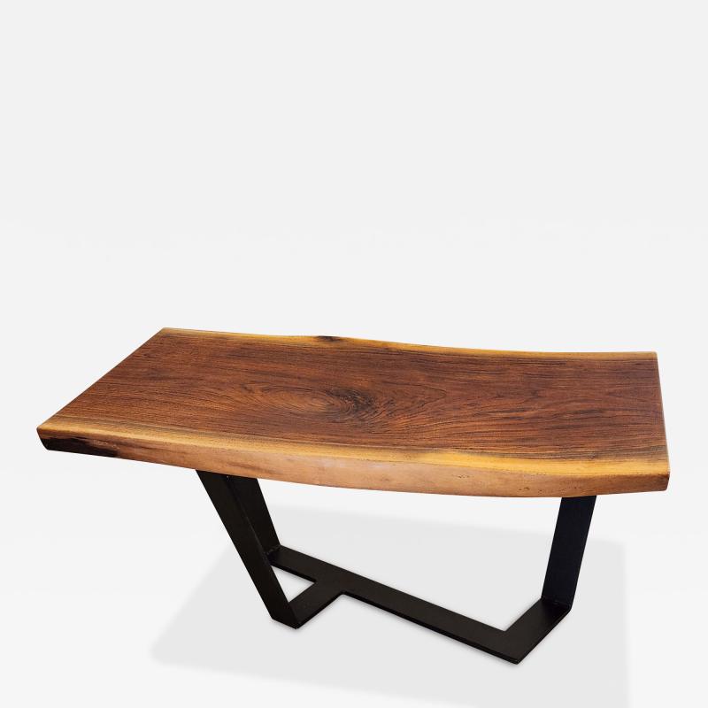 Creation Therrier Walnut Wood Slab Coffee Table