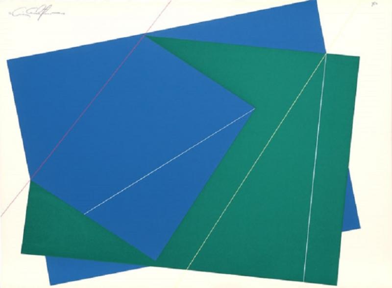 Cris Cristofaro Green and Blue Rectangles