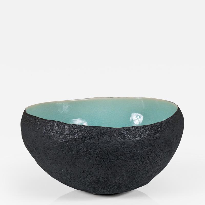 Cristina Salusti Ceramic Bowl with Aqua Glaze by Cristina Salusti
