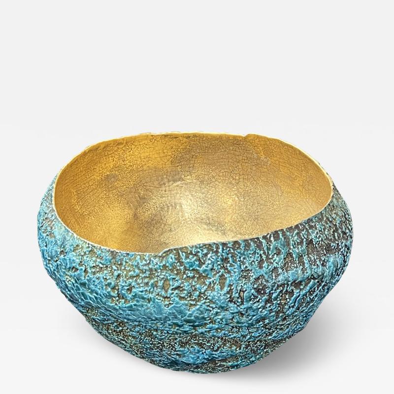 Cristina Salusti Ceramic turquoise and gold