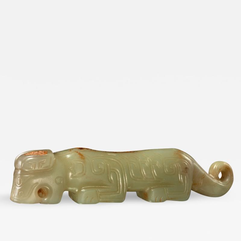 Crouching Beast Tiger Pendant Late Shang Period