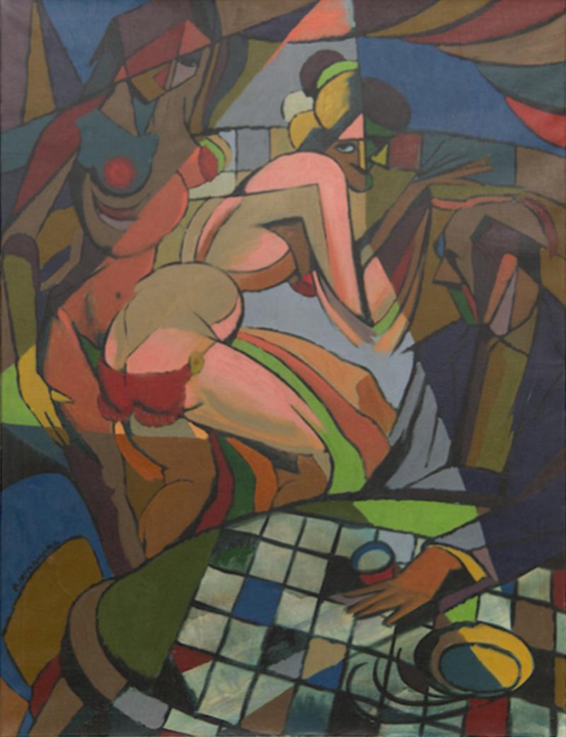 Cubist Nightclub Painting