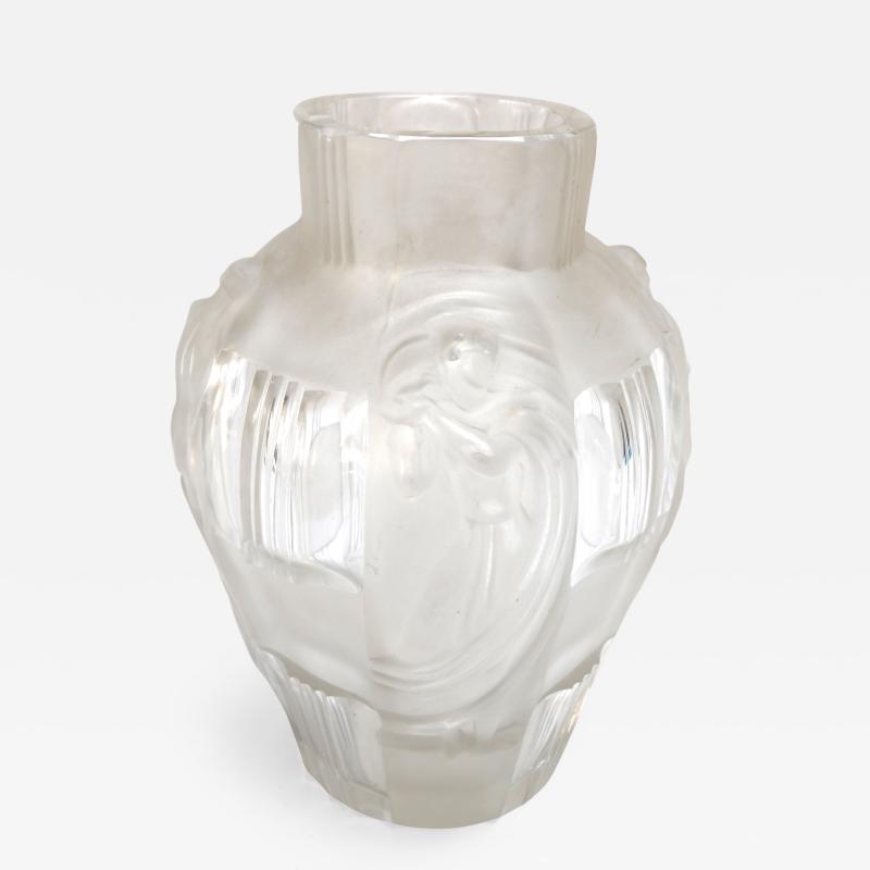 Curt Schlevogt 1930s Art Deco Ingrid Glass Vase by Curt Schlevogt