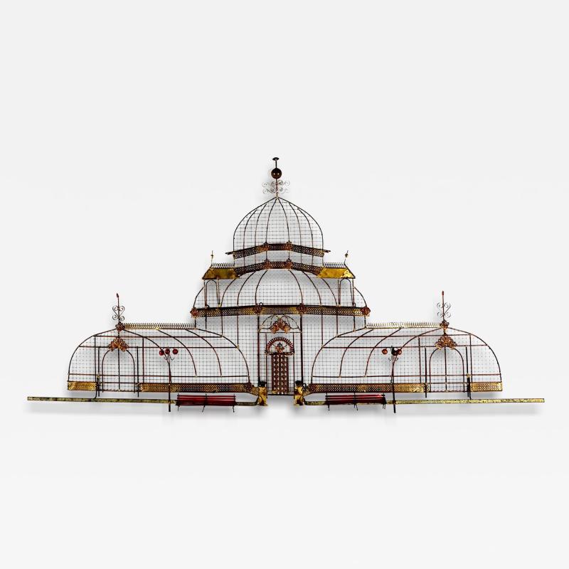 Curtis Jer 1960s Curtis Jer San Francisco Conservatory of Flowers Metal art Wall Sculpture