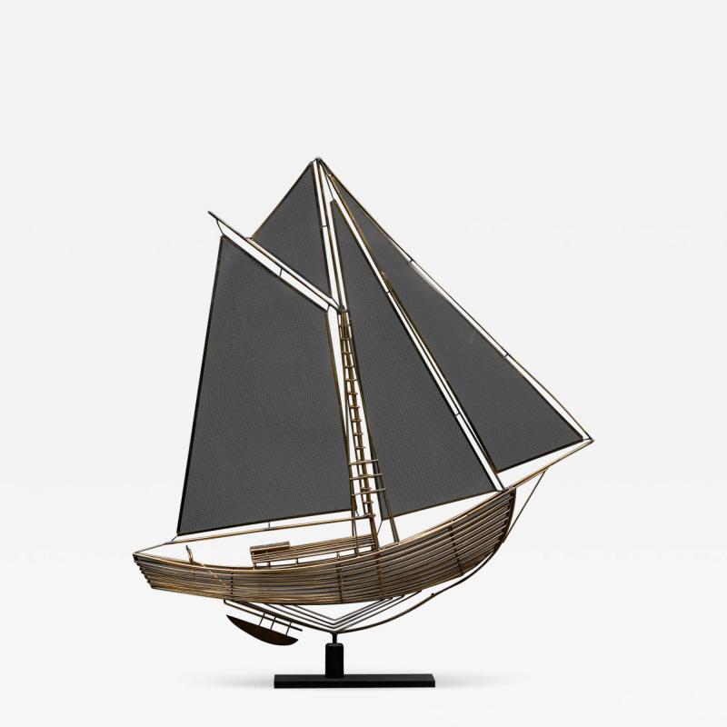 Curtis Jer Boat Sculpture by Curtis Jere 1970s