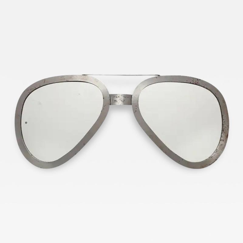 Curtis Jer C Jere Aviator Sunglasses Mirror Brushed Silver Signed