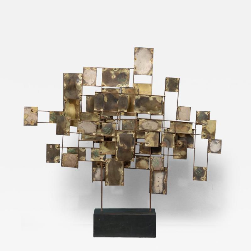 Curtis Jer C Jere Brutalist Table Top Sculpture Signed and Dated 1966