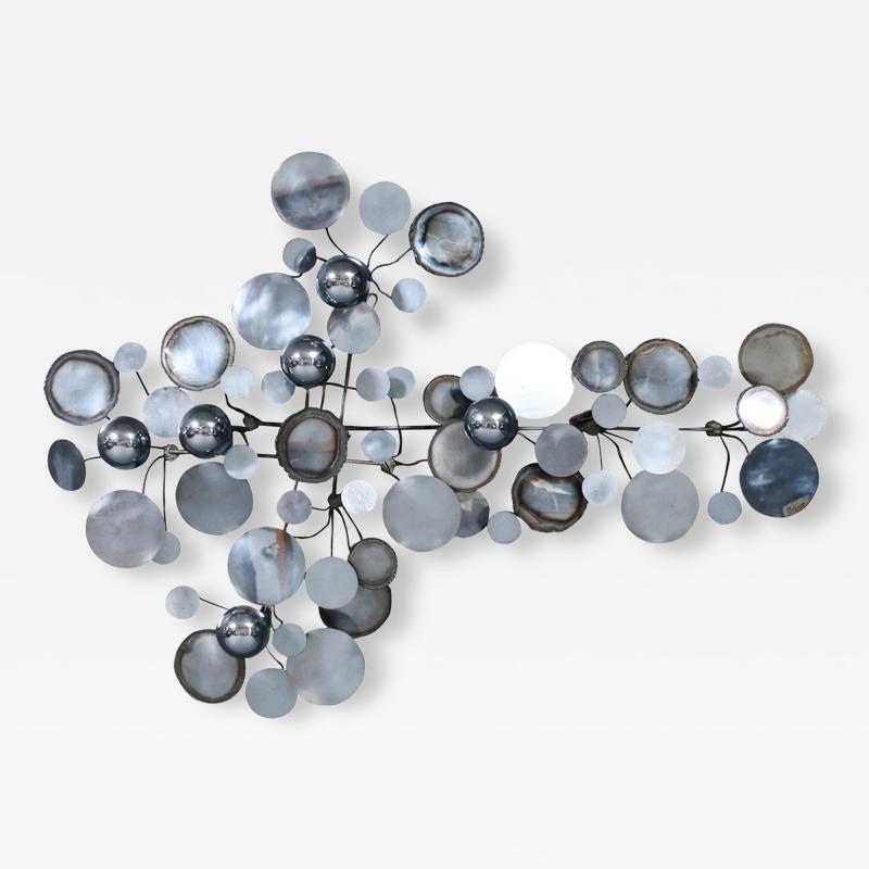 Curtis Jer Californian Modernist Raindrop Chrome Sculpture by Curtis Jere