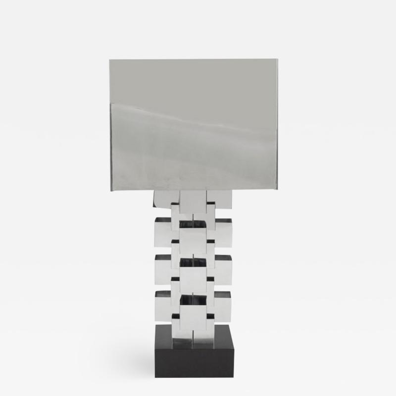 Curtis Jer Curtis Jere Chrome Geometric Skyscraper Lamp