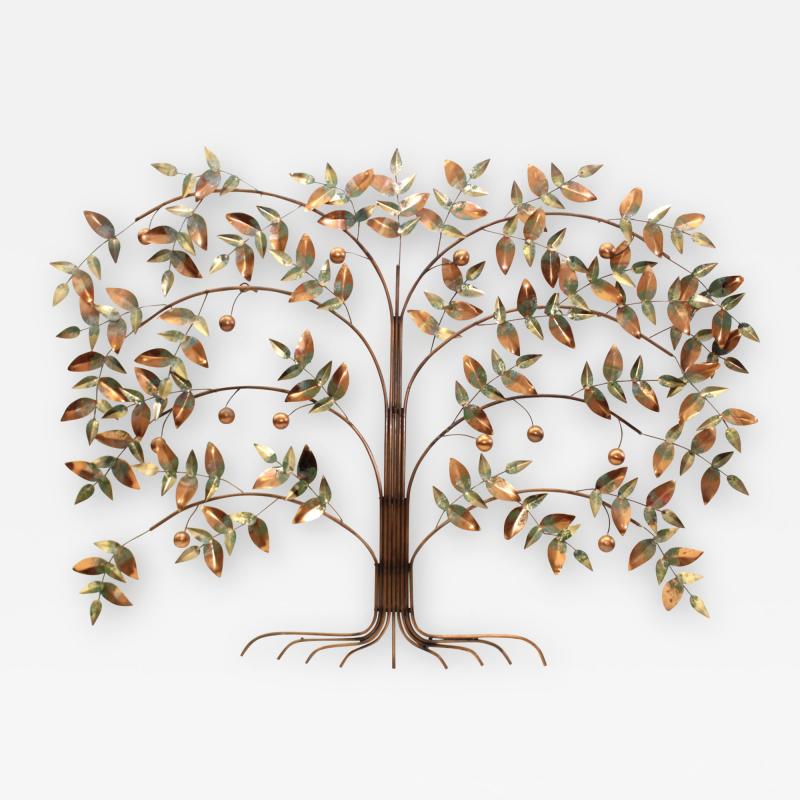 Curtis Jer Curtis Jere Tree Of Life Copper Wall Sculpture