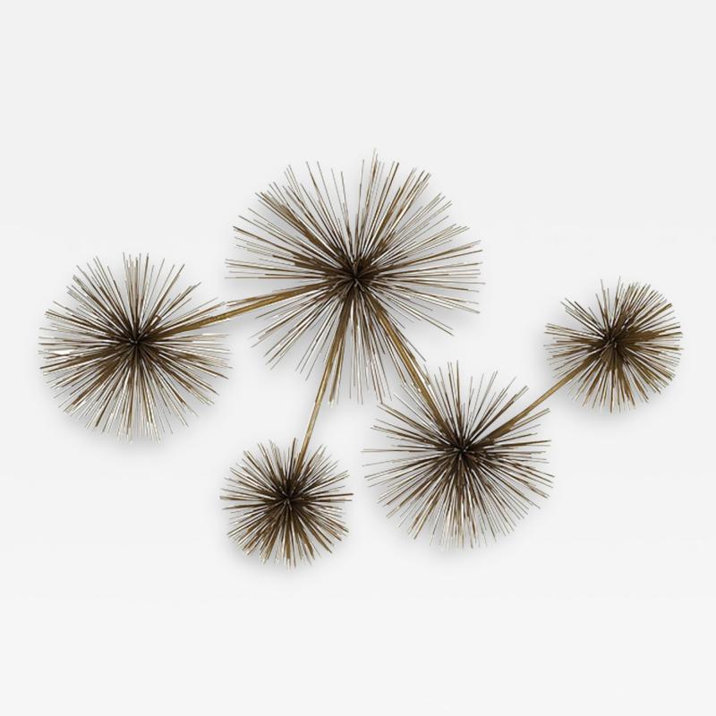 Curtis Jer GILT STEEL SEA URCHIN WALL SCULPTURE BY CURTIS JERE
