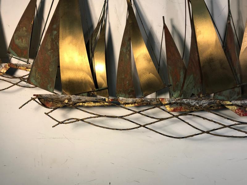 Curtis Jeré Large Scale Boat Wall Sculpture by Curtis Jere