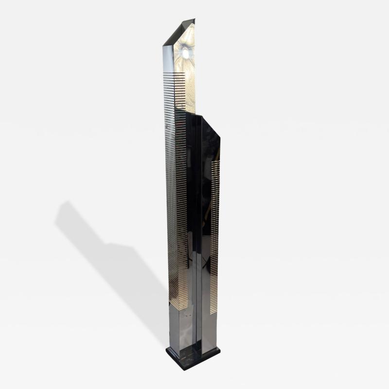 Curtis Jer MODERNIST CURTIS JERE SKYSCRAPER CHROME FLOOR LAMP