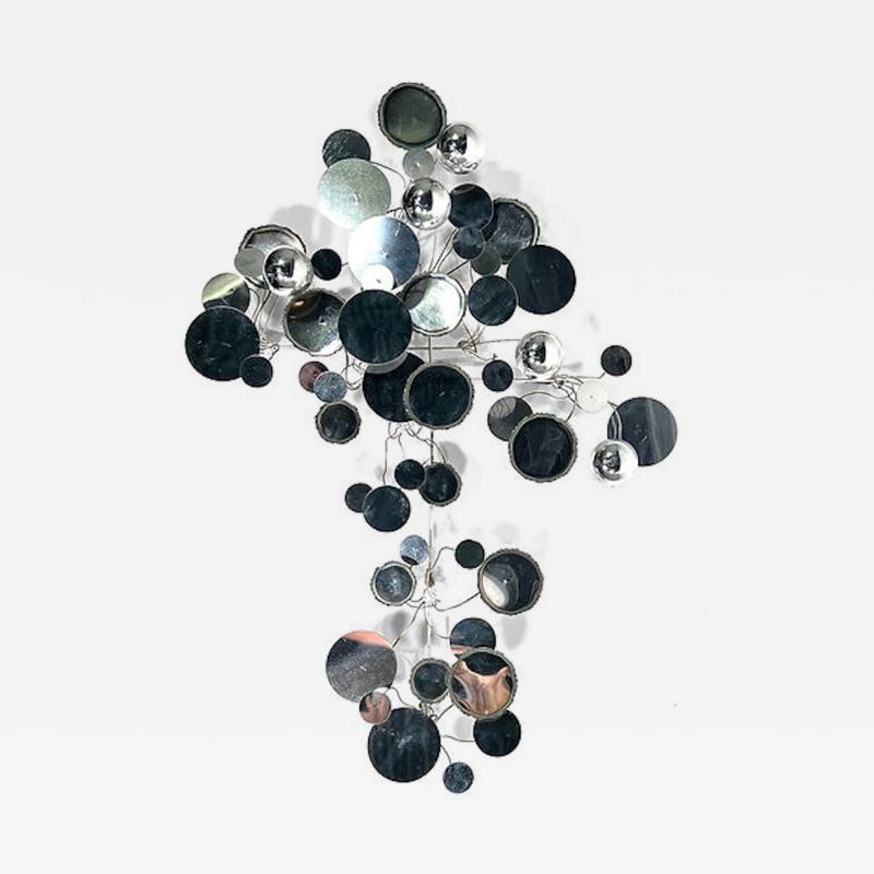 Curtis Jer Original Curtis Jere Chrome Raindrop Wall Sculpture