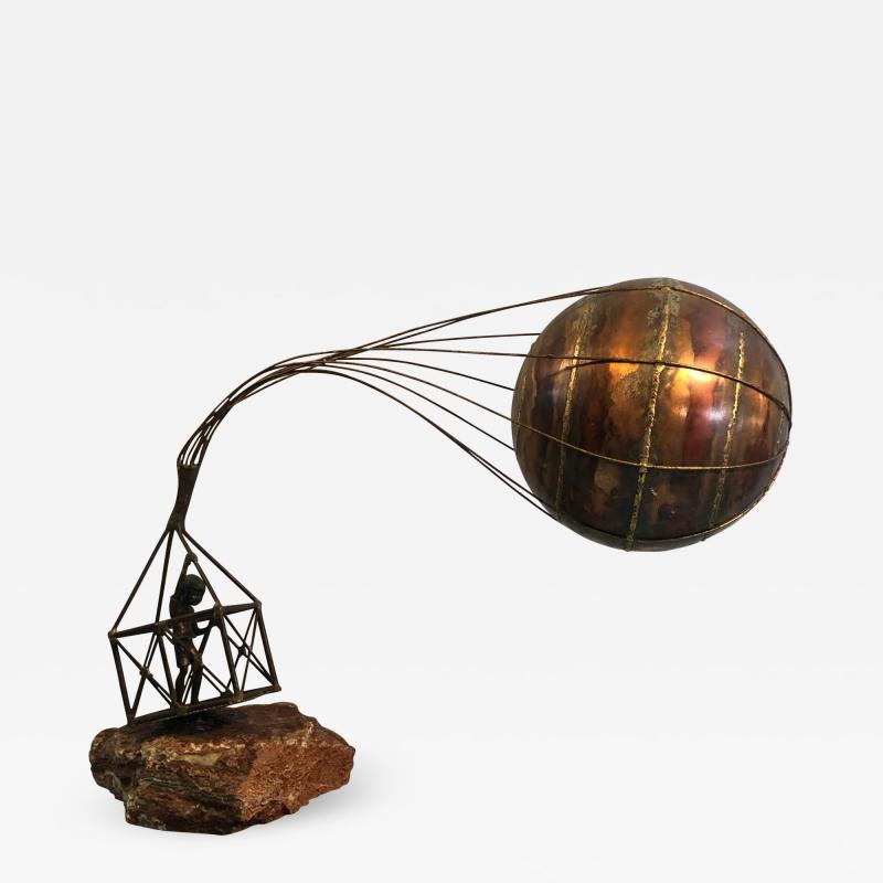 Curtis Jer Rare Sculpture Model of a Boy in a Balloon by Curtis Jere