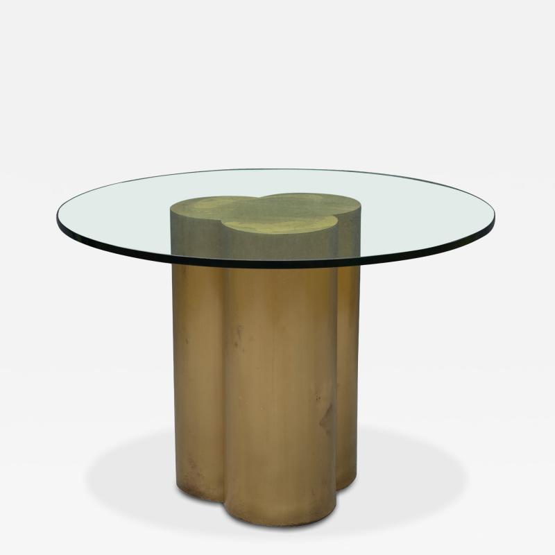Curtis Jer Vintage Curtis Jere Brass Trefoil Clover Form 42 Dining or Center Table