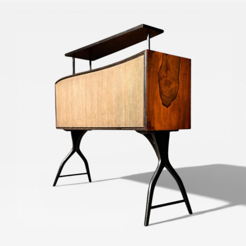 Curved Brazilian Bar in Rosewood and ebony finish 1950s Lot 694