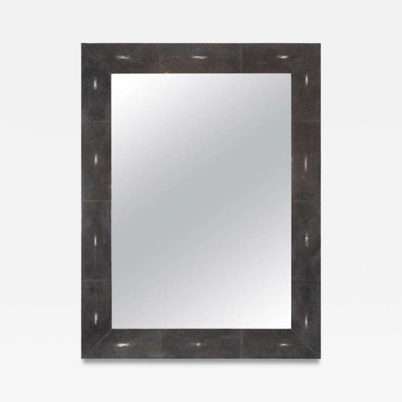 Custom Black Shagreen Mirror