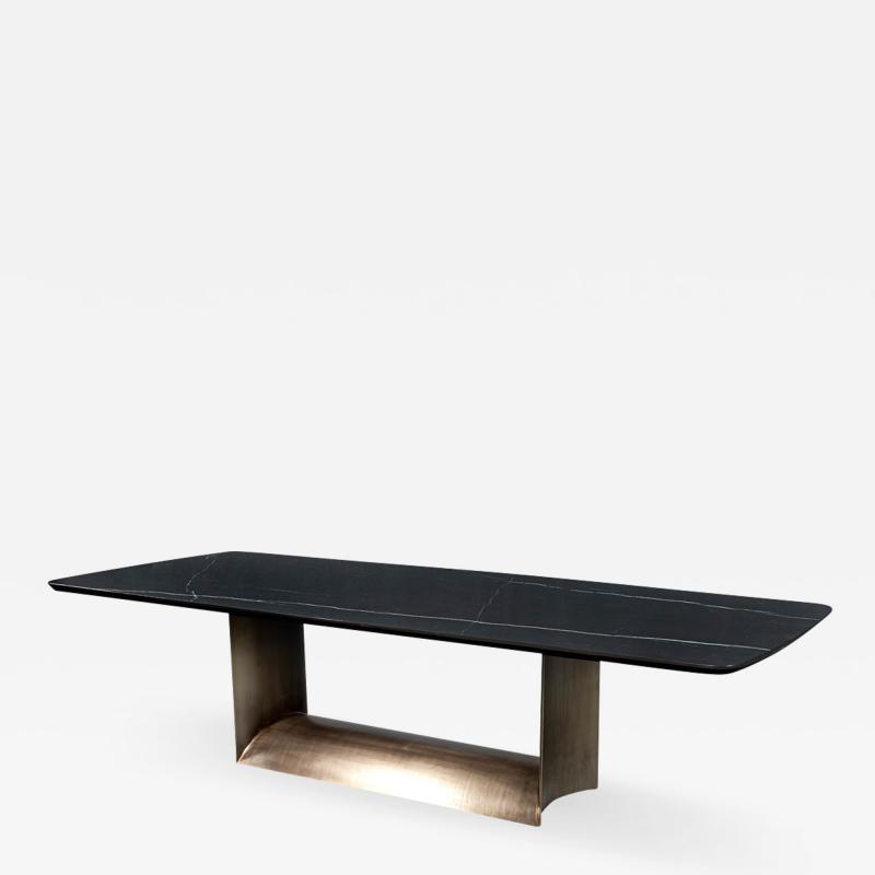 Custom Cannon Modern Porcelain Top Dining Table