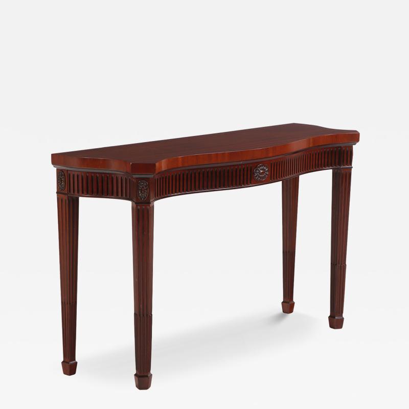 Custom Georgian Style Mahogany Console Table C 1960 