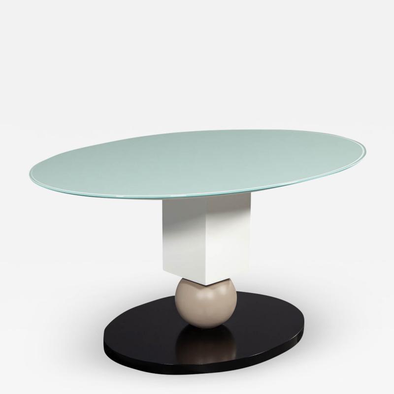 Custom Glass Top Modern Dining Table