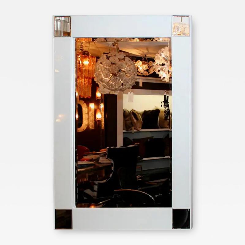 Custom High Style Modern White Glass Mirror