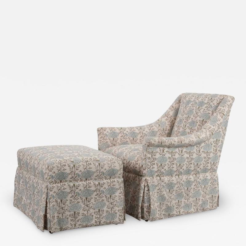 Custom Made Arm Chair Ottoman