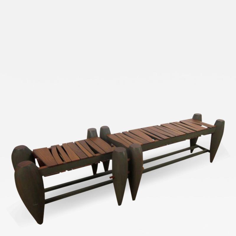 Custom Made Modern Slat Bench
