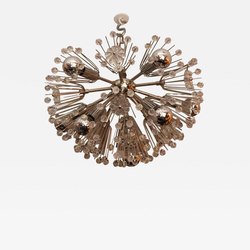 Custom Petite Austrian Snowflake Crystal Flush Mount