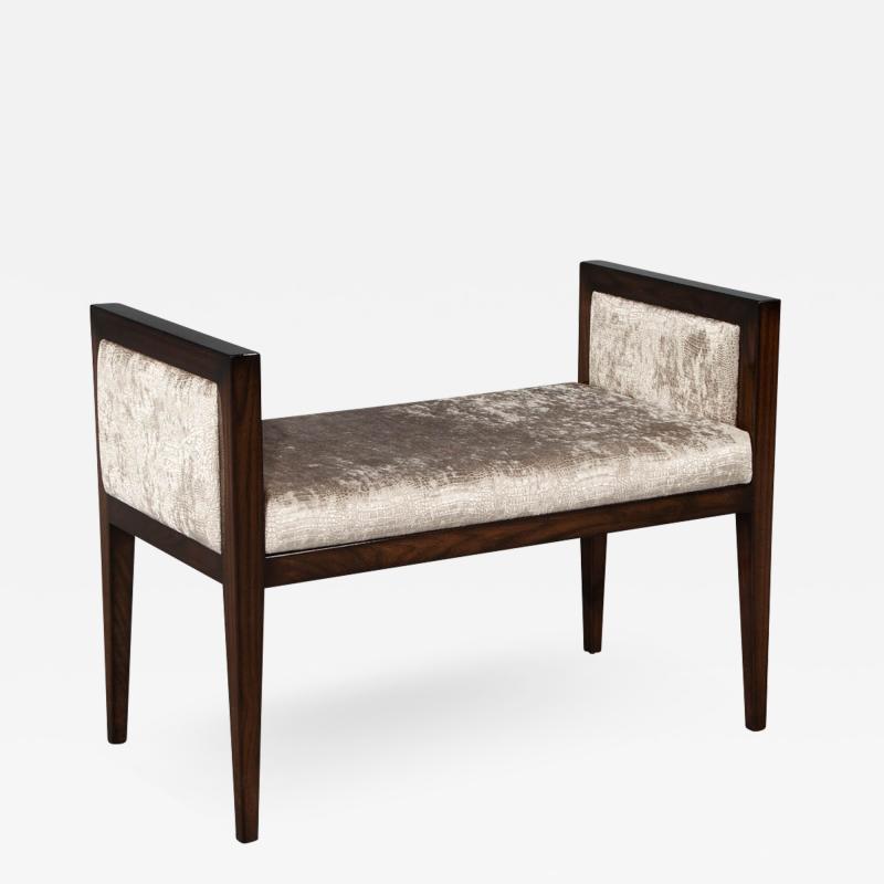 Custom Solid Walnut Bench Hall Seat