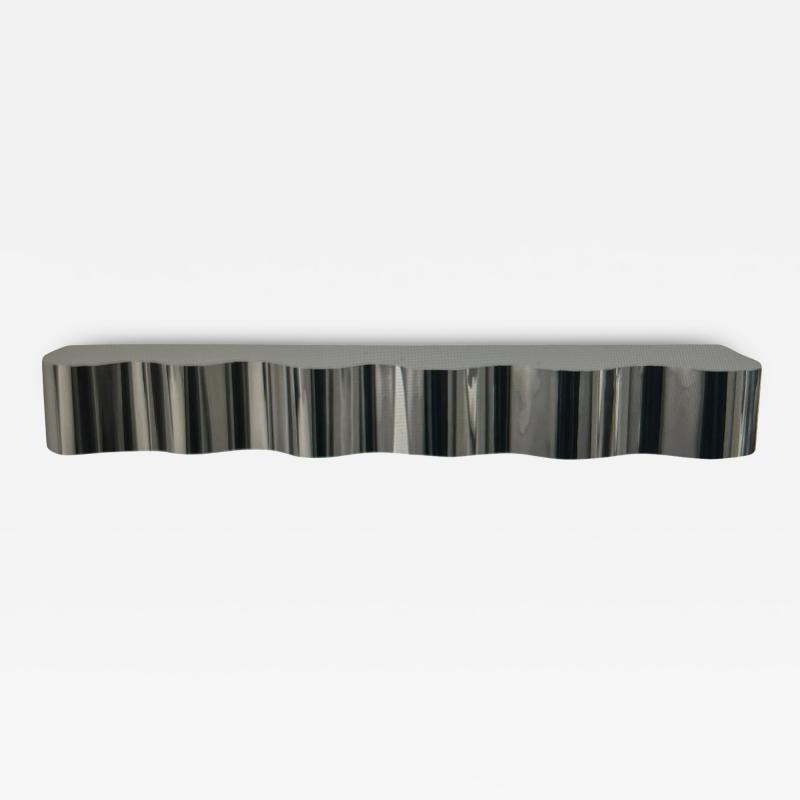 Custom Stainless Steel Wall Mounted Wave Console 90 Wide