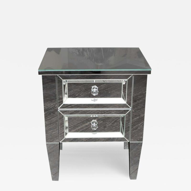 Custom Two Drawer Mirrored Commode