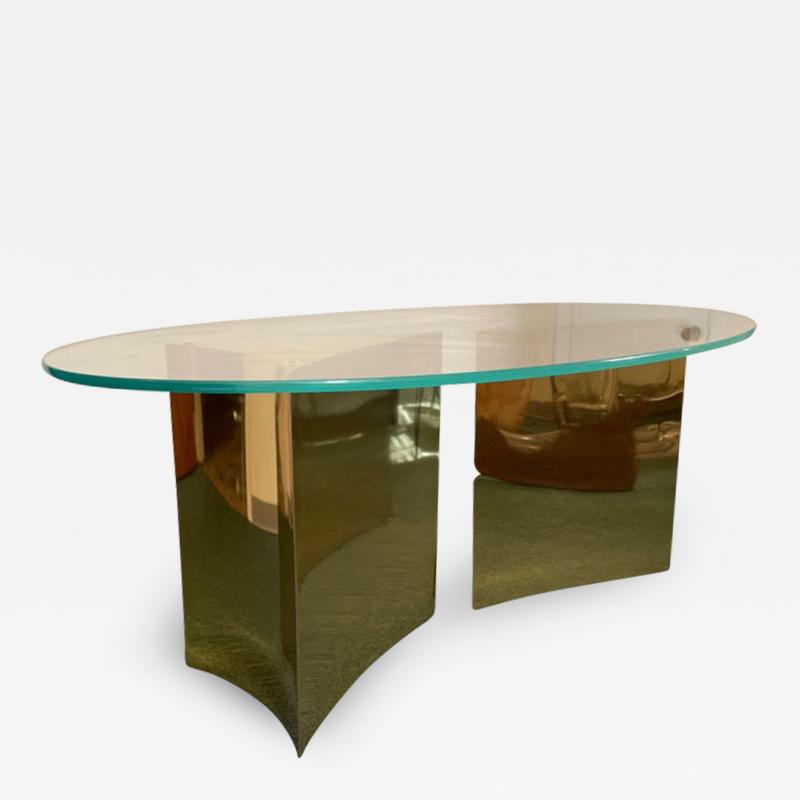 Custom made brass table made by Norwalk