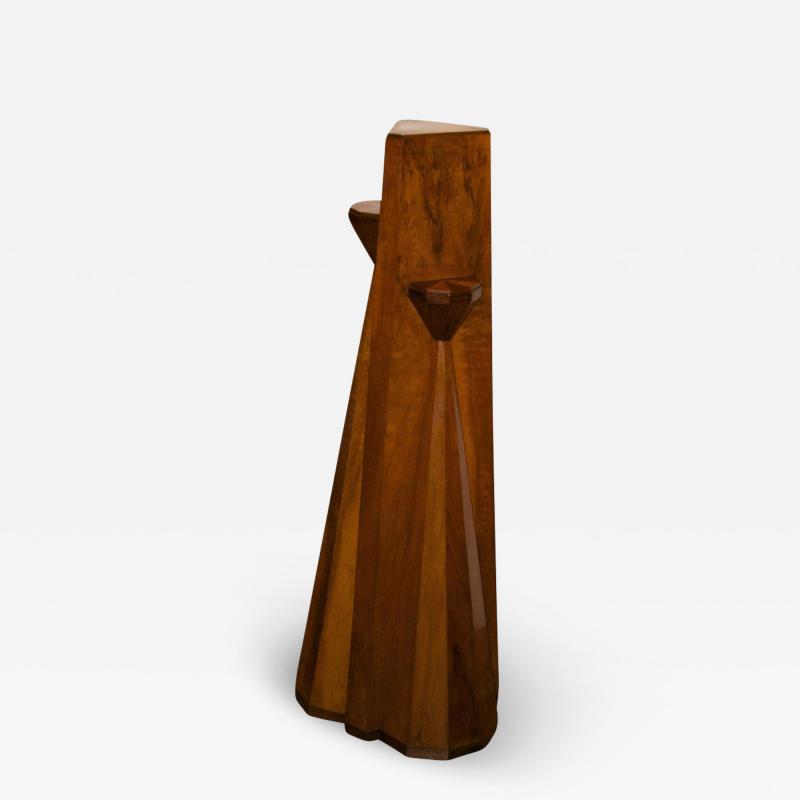 Czech Cubist Early Wood Pedestal