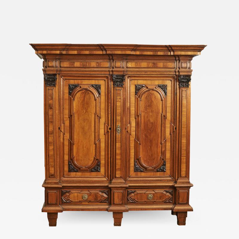 DANISH 18TH CENTURY BAROQUE MANOR HOUSE KAST OR ARMOIRE
